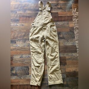 Patagonia women’s all seasons hemp canvas bib overalls, size M